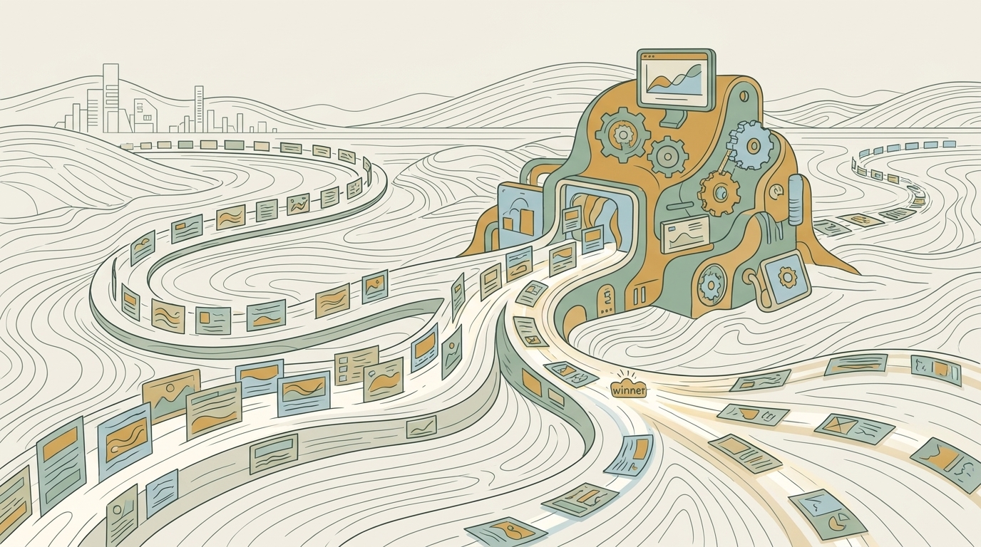 Illustration: 2. Ad creative is being tested at a volume your team cannot match manually